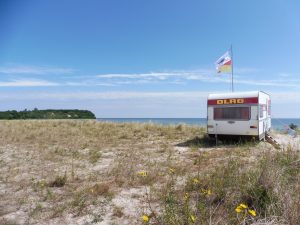 Strand Lobbe Wohnwagen Rettungsstation