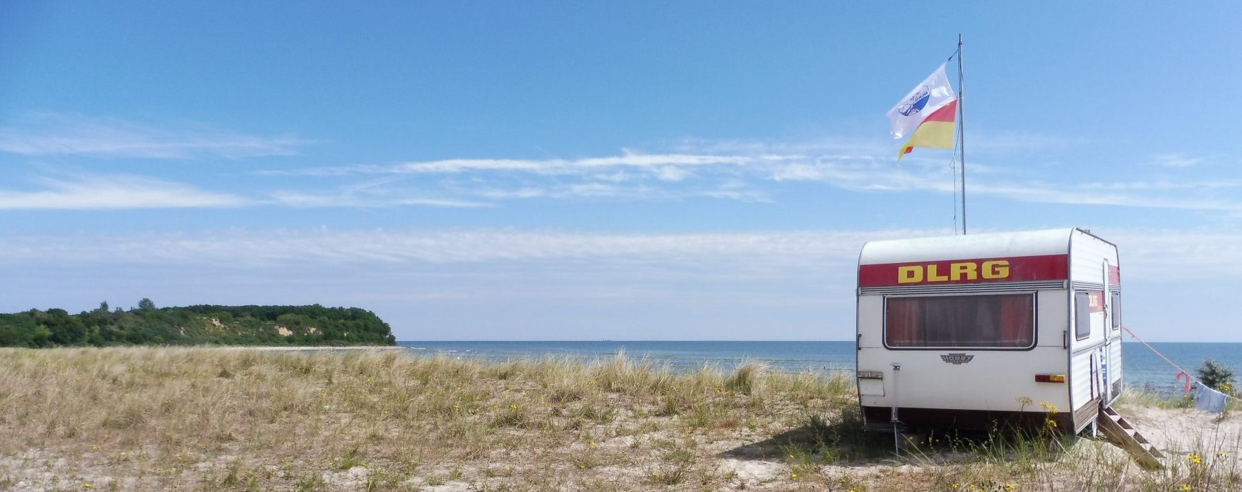 Strand Lobbe Wohnwagen Rettungsstation