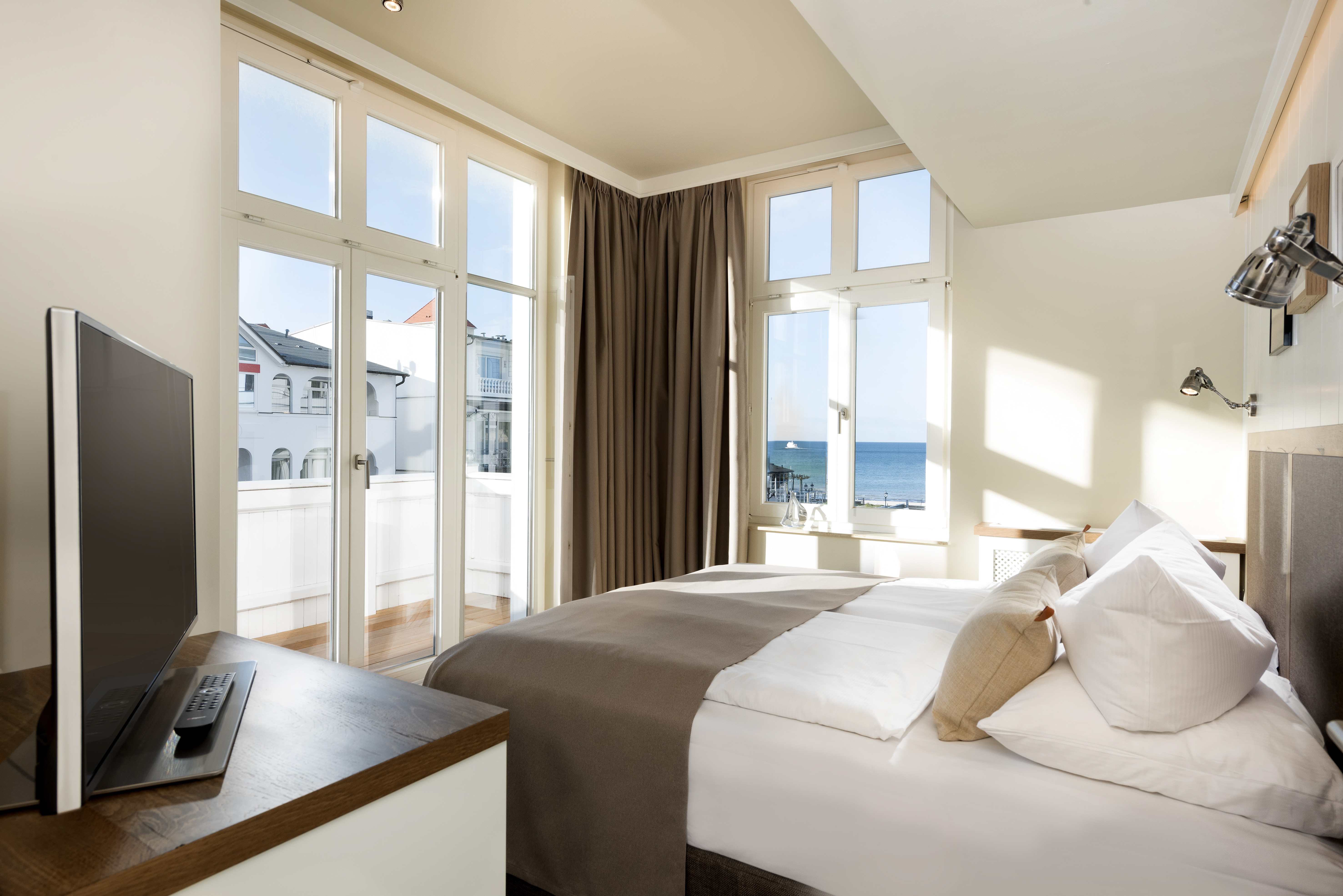 Hotelzimmer mit Blick auf die Ostsee