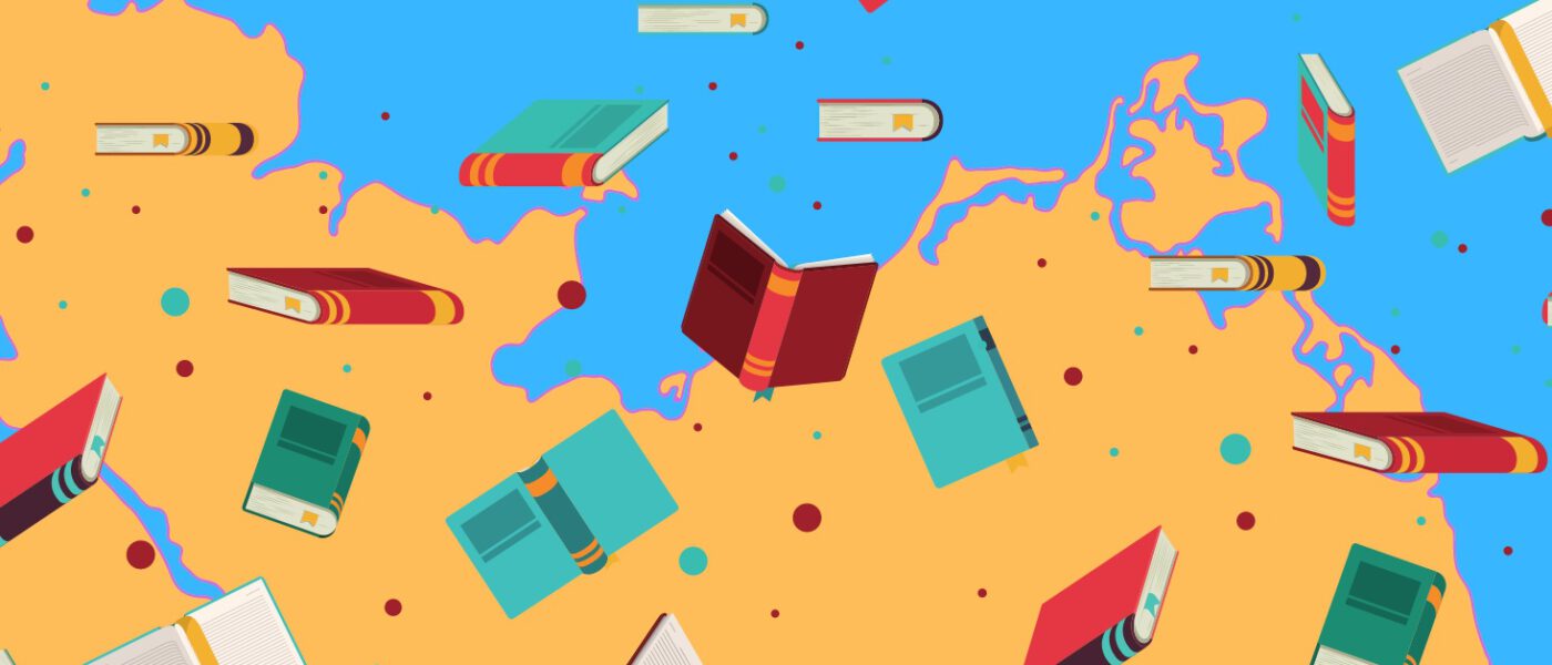 Urlaubslektüre für den Urlaub an der Ostsee - Illustration mit Karte
