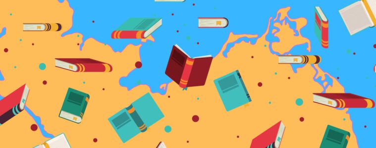 Urlaubslektüre für den Urlaub an der Ostsee - Illustration mit Karte