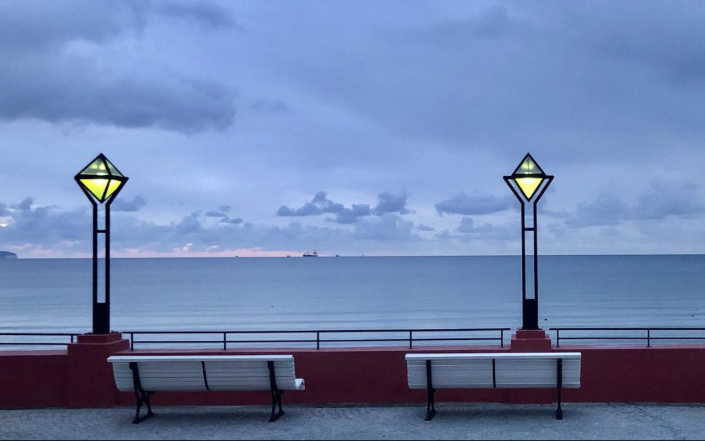 Sonnenaufgang Binz Rügen Kurplatz Kreidefelsen