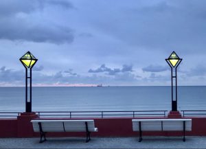 Sonnenaufgang Binz Rügen Kurplatz Kreidefelsen