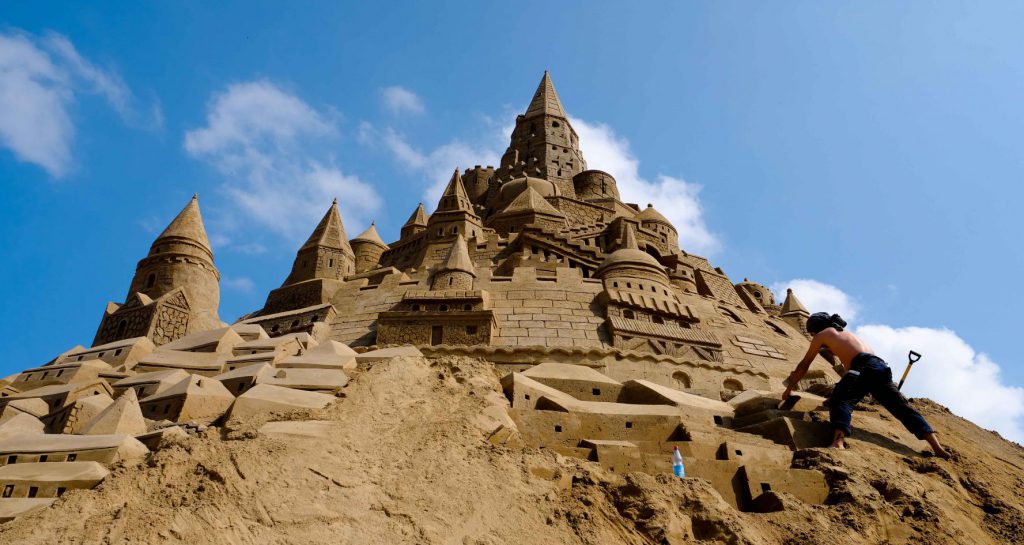 Die größte Sandburg der Welt stand im Sommer 2019 in Binz